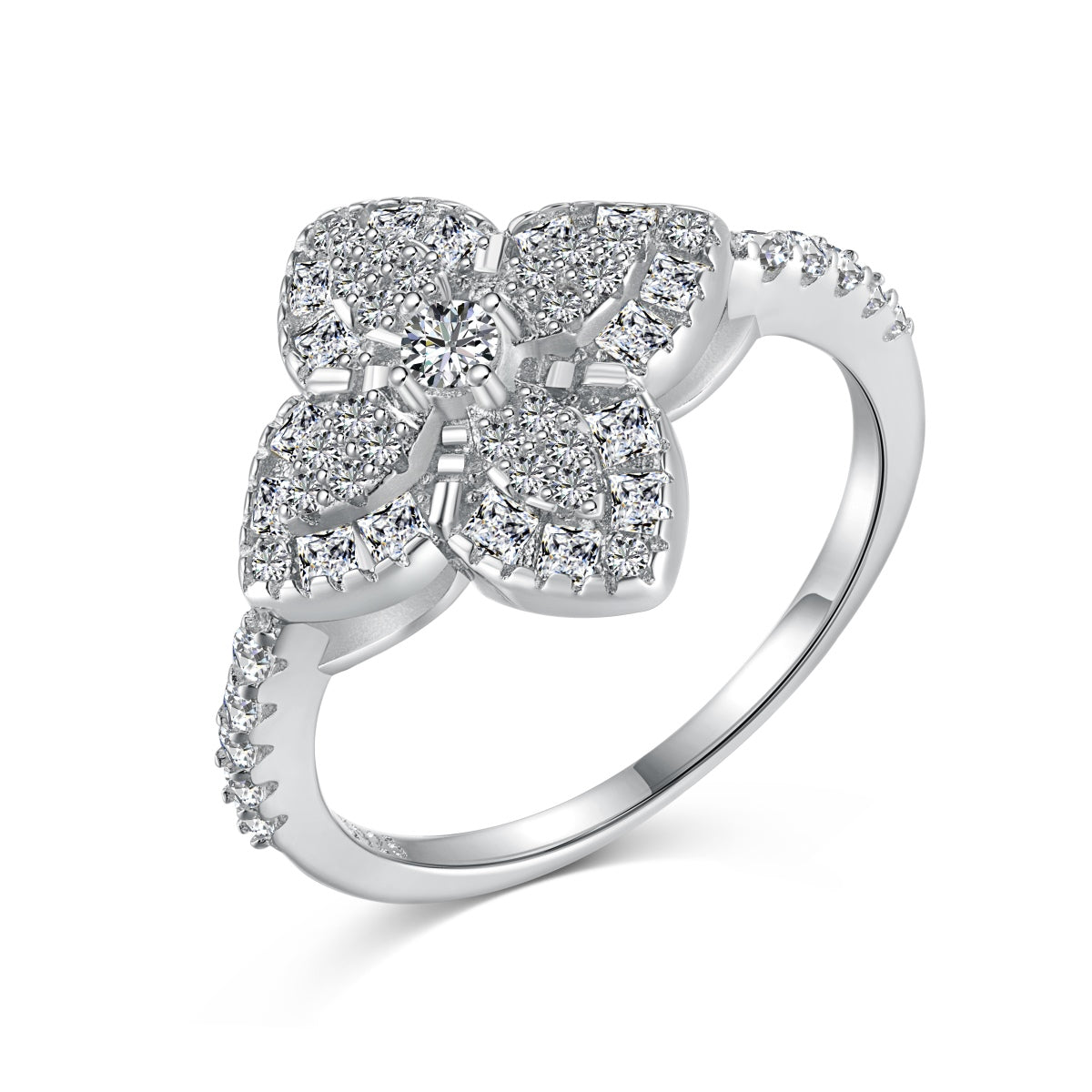 [AuraEcho]Luxurious Colorful Flower Shape Banquet Ring