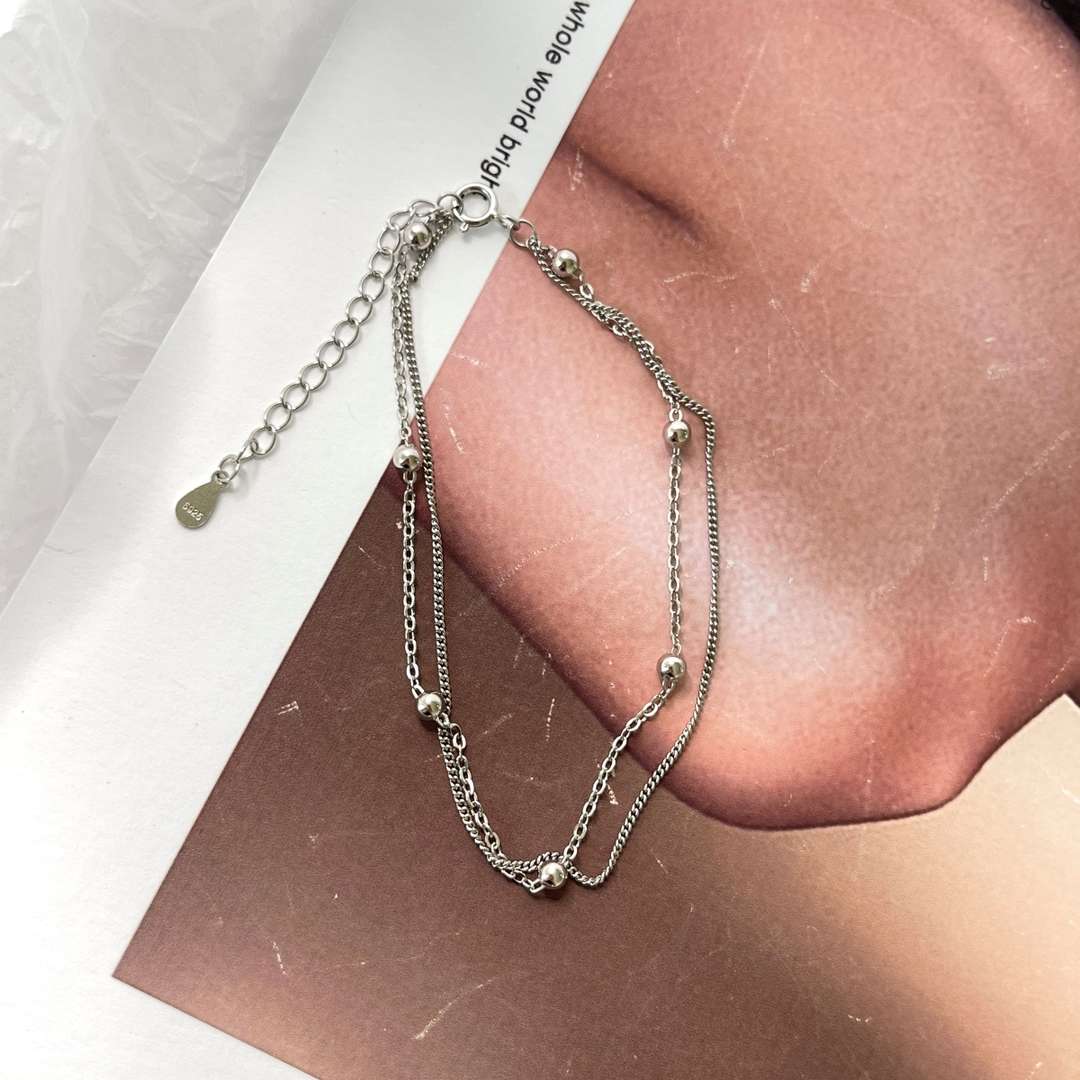 [AuraEcho]Delicate Bead Double Layer Bracelet