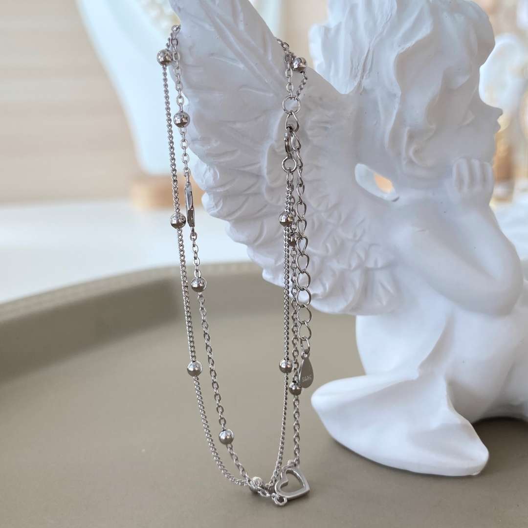 [AuraEcho]Dainty Double Layer Love Heart Bracelet