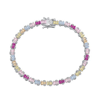 [AuraEcho]Delicate Colorful Emerald Cut Party Bracelet