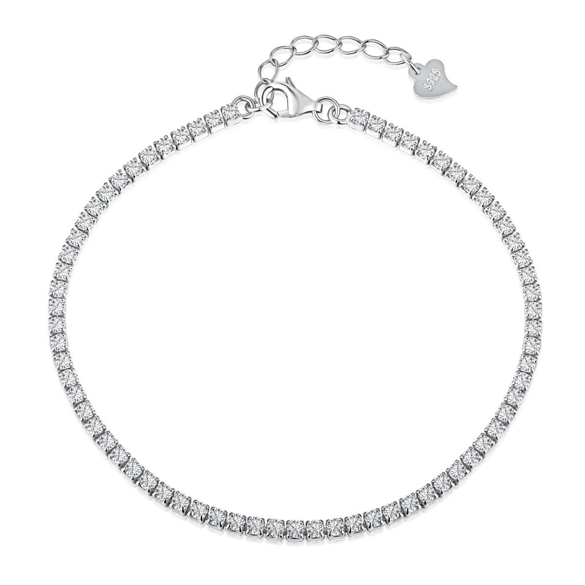 [AuraEcho]Radiant Shinning Princess Cut Tennis Bracelet