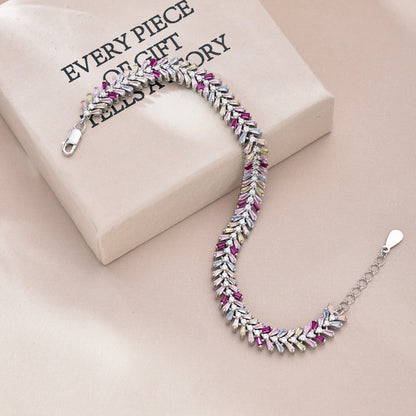 [AuraEcho]Dainty Radiant Emerald Cut Daily Bracelet