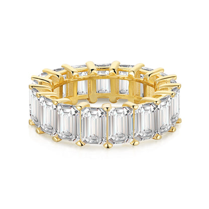 [AuraEcho]0.75 Carat Elegant Emerald Cut Tennis Ring