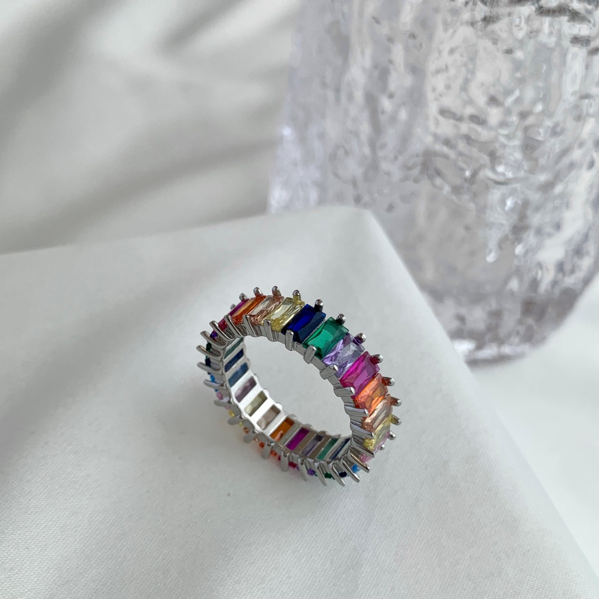 [AuraEcho]Unique Colorful Radiant Cut RIng