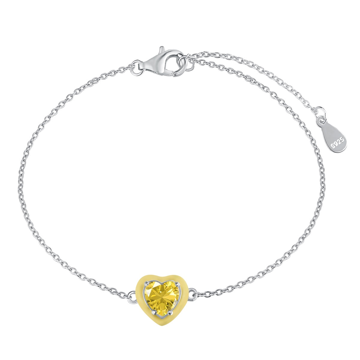 [AuraEcho]Sparkling Romantic Heart Shape Lover Bracelet