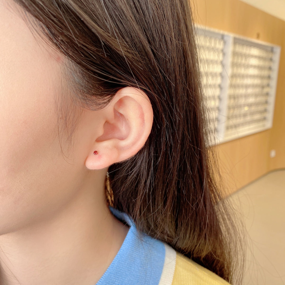 [AuraEcho]Delicate Solitaire Earrings