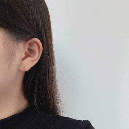 [AuraEcho]Sparkling Colorful Round Shape Earrings