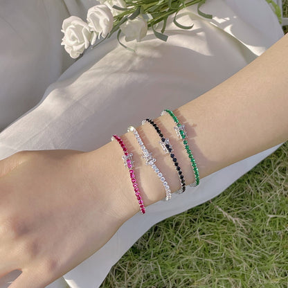 [AuraEcho]Radiant Colorful Round Cut Party Bracelet