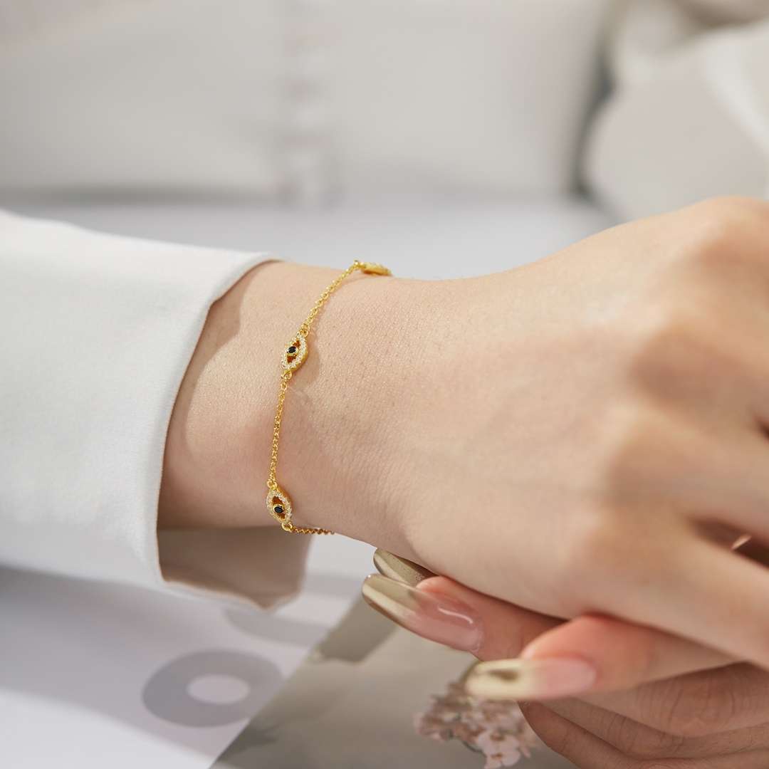 [AuraEcho]Evil Eye Shape Pendent Necklace