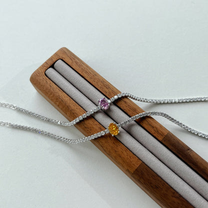 [AuraEcho]0.75 Carat Exquisite Oval Cut Daily Bracelet