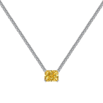 [AuraEcho]4.0 Carat Elegant Radiant Cut Necklace