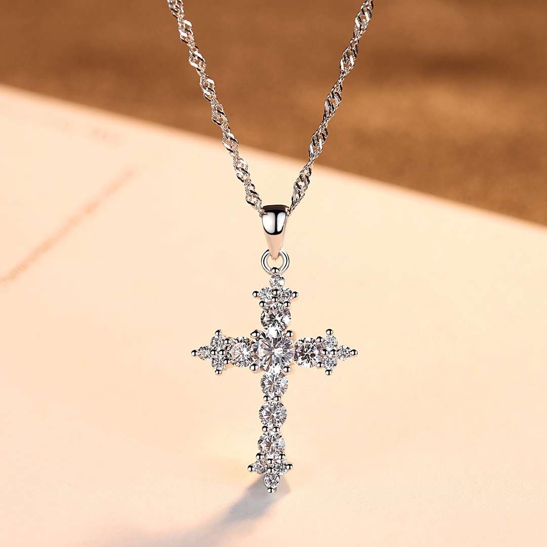[AuraEcho]Delicate Cross Shape Necklace