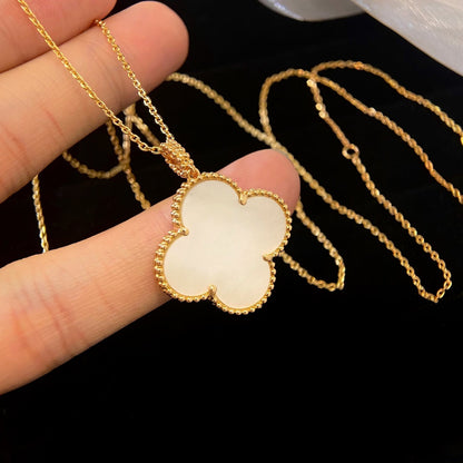 [AuraEcho]CLOVER 25MM MOP LARGE PENDANT NECKLACE