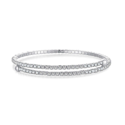 [AuraEcho]Row of Diamonds Round Fashion Bracelet