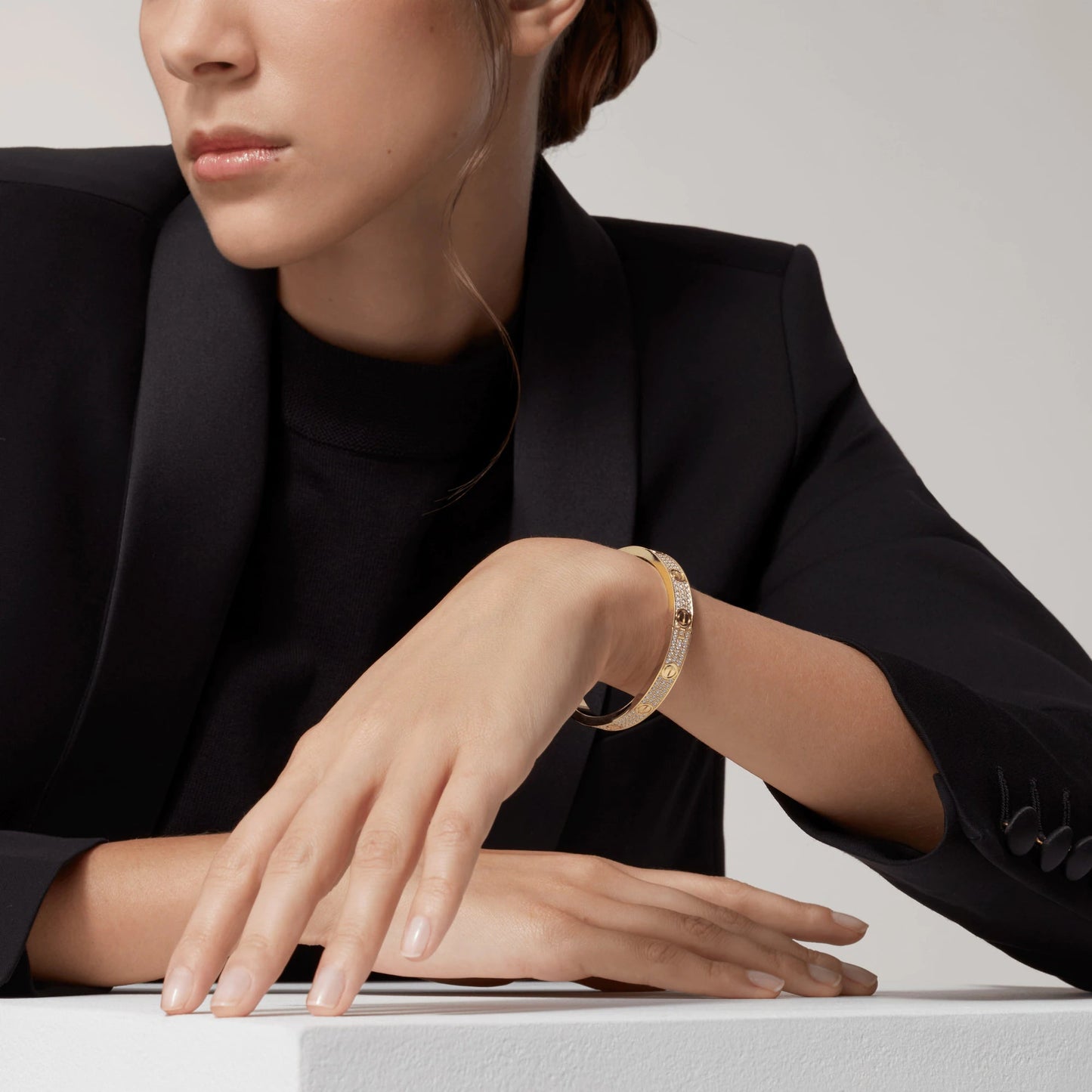 [AuraEcho]LOVE BRACELET 6.1MM DIAMOND-PAVED