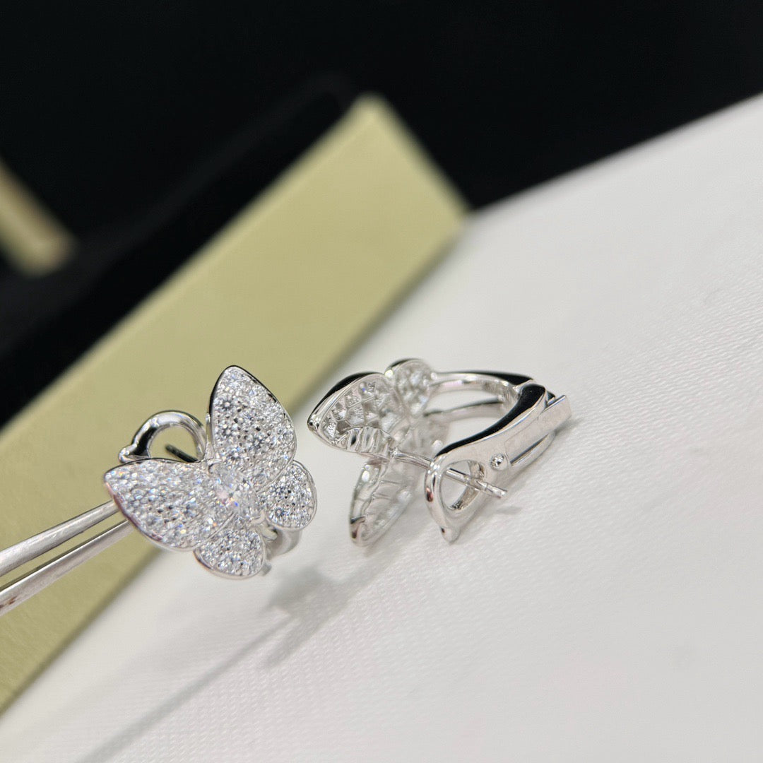 [AuraEcho]BUTTERFLY ALL DIAMOND EARRINGS