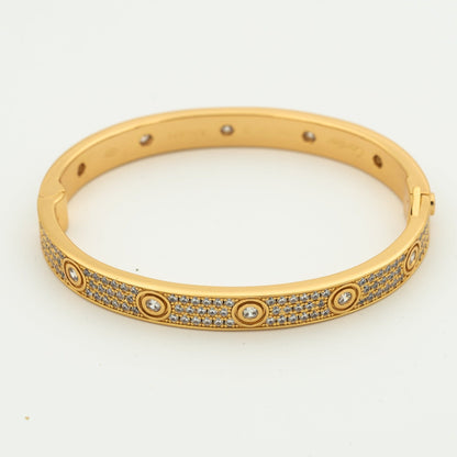 [AuraEcho]LOVE BRACELET 6.1MM DIAMOND-PAVED 10 BIG DIAMONDS